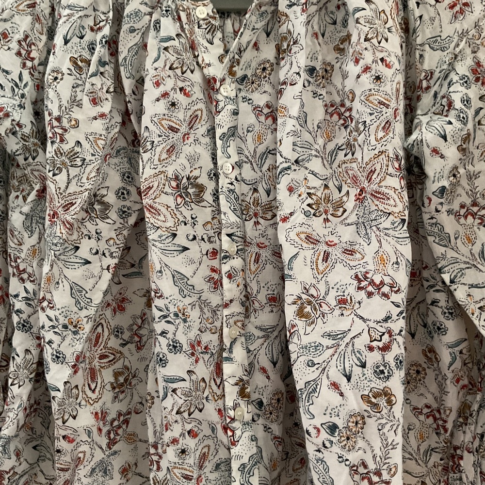 Sezane Flowy cotton blouse size EU36  very good condition - Picture 4 of 11